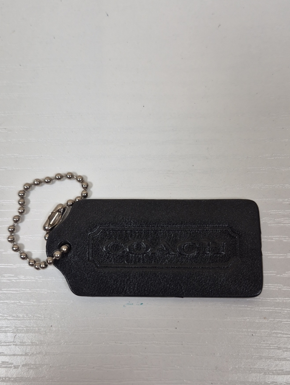 Vintage Coach Black Leather Hangtag